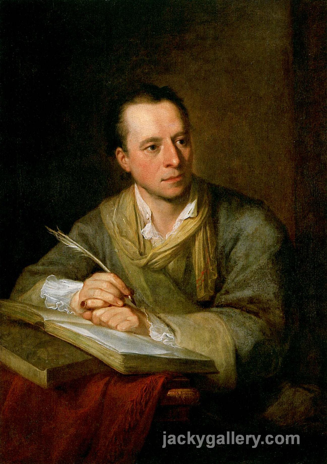 Portrait of Johann Joachim Winckelmann, Angelica Kauffman painting